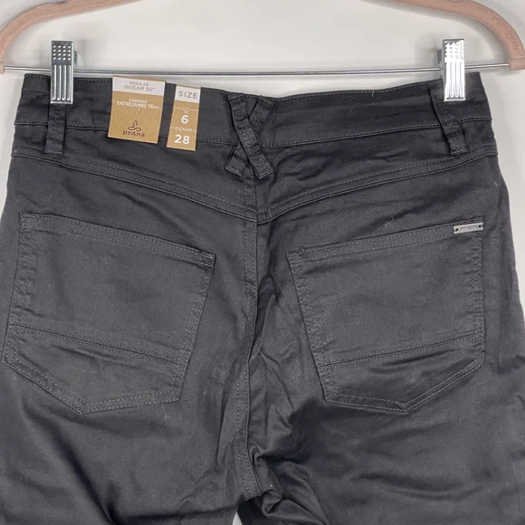 NWT prAna Oday Jean Regular Inseam in Black Out 6 High Rise Skinny #7418 - Picture 10 of 16